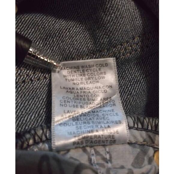 Bebe Bling Pocket Dark Wash Kayla Low Rise Straight Leg Jeans Y2K Sz 26 - Picture 6 of 7